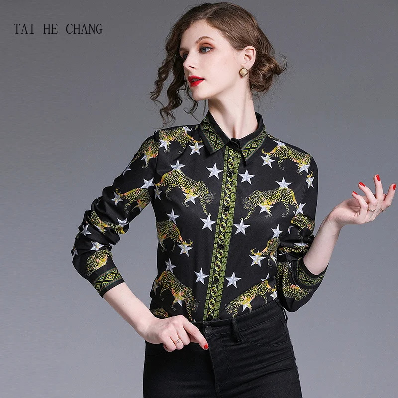 Women's 2019 Summer Long Sleeve Animal Flower Printed Vintage Shirt Casual Blouse Tops Ladies Tops Snake Print Women Shirts
Women's 2019 Summer Long Sleeve Animal Flower Printed Vintage Shirt Casual Blouse Tops Ladies Tops Snake Print Women Shirts