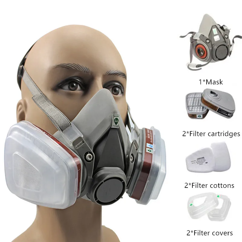 7 in 1 Industrial Half Mask Spray Paint Gas Mask Respiratory Protection Safety Work Dust-proof Respirator Mask Filter
7 in 1 Industrial Half Mask Spray Paint Gas Mask Respiratory Protection Safety Work Dust-proof Respirator Mask Filter