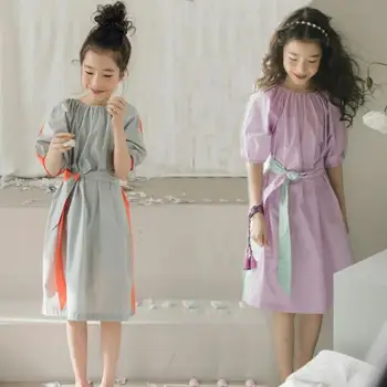 2019 Korean style girls bow dress fashion summer high quality cotton girls dresses 4-9t B345
2019 Korean style girls bow dress fashion summer high quality cotton girls dresses 4-9t B345