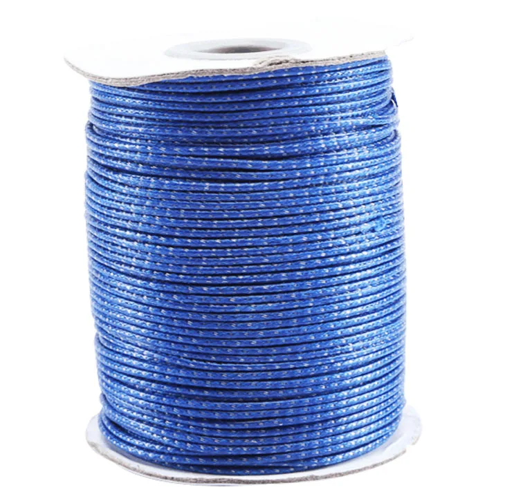 

1.5mm Dk Blue Korea Polyester Fish Wax Cord Rope Cords Thread+Jewelry Findings Accessories Bracelet Necklace Wire String 100yds