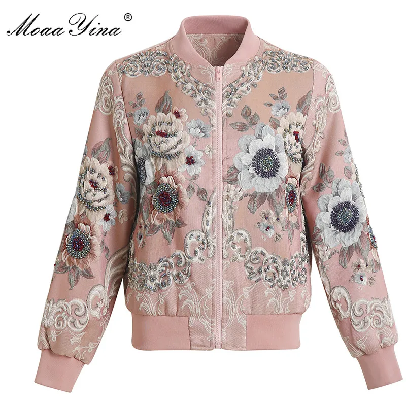 MoaaYina 2018 High Quality Fashion Designer Jacket jacket Autumn Women Floral Beading Diamond Casual Elegant Short Jacket jacket
MoaaYina 2018 High Quality Fashion Designer Jacket jacket Autumn Women Floral Beading Diamond Casual Elegant Short Jacket jacket
