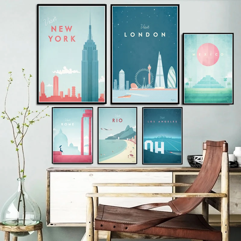 Minimalist New York Travel City London Los Angeles Mexico Poster Prints Painting Wall Art Pictures Living Room Home Decoration
Minimalist New York Travel City London Los Angeles Mexico Poster Prints Painting Wall Art Pictures Living Room Home Decoration
