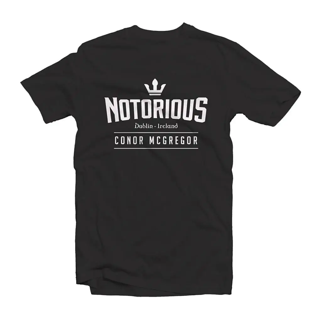 

men casual shirt fashion Tshirt NOTORIOUS CONOR MCGREGOR T SHIRT UFC Fight Night King Ireland Dublin MMA