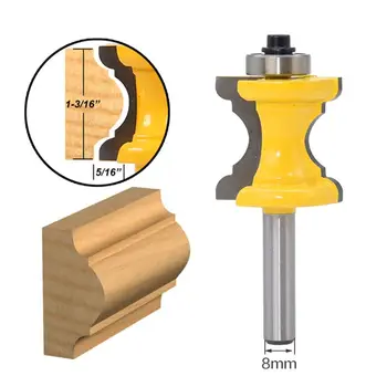 8mm Shank Rod Diameter Cemented Carbide Router Bit Carving Woodworking for Wood Cutting Tool