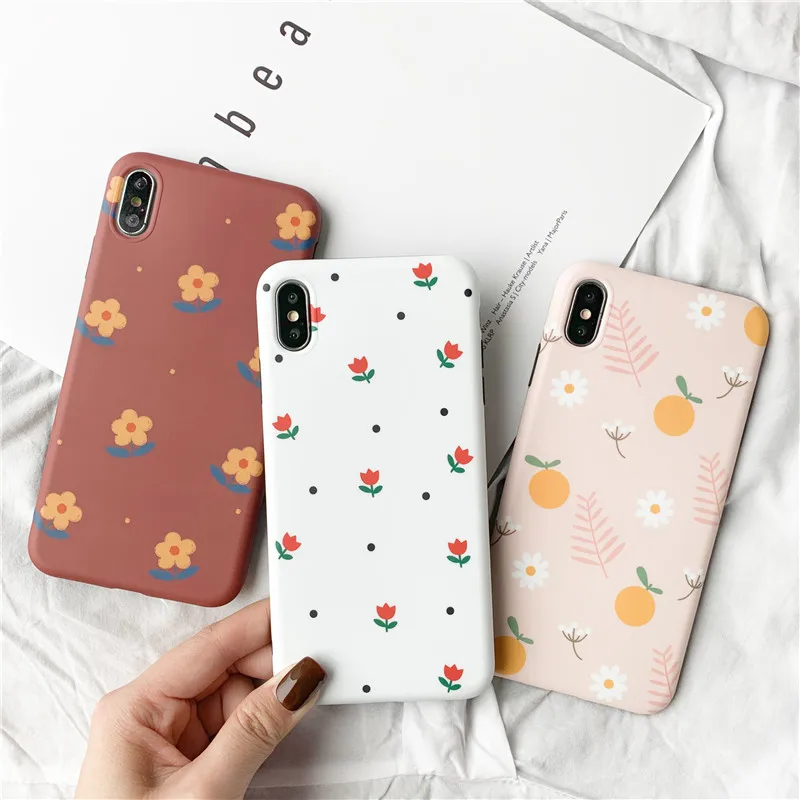 Cute Flowers orange Phone Case For iphone 11 11pro max XS Max XR X Cover For iphone 6 6s 7 8 plus Fashion INS Floral Pattern Soft Back Cases
Cute Flowers orange Phone Case For iphone 11 11pro max XS Max XR X Cover For iphone 6 6s 7 8 plus Fashion INS Floral Pattern Soft Back Cases