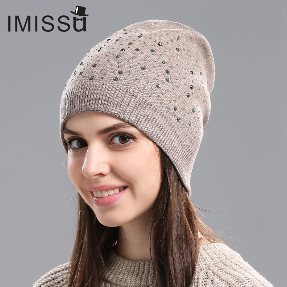 IMISSU Autumn&Winter Women's Knitted Wool Beanie Hat Casual Cap Solid Color Winter Hats for Women Good Quality Female Hat
IMISSU Autumn&Winter Women's Knitted Wool Beanie Hat Casual Cap Solid Color Winter Hats for Women Good Quality Female Hat