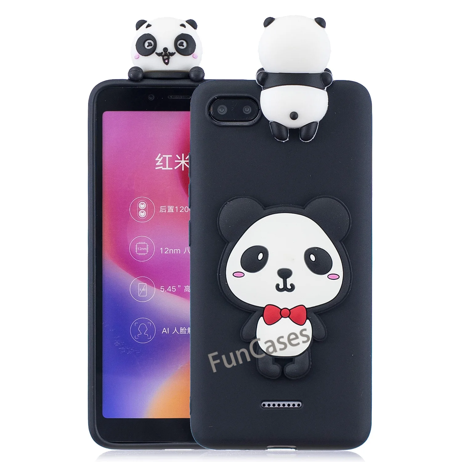 Мягкий силиконовый чехол с 3D рисунком кота собаки панды для Xiaomi Redmi 6A чехлы