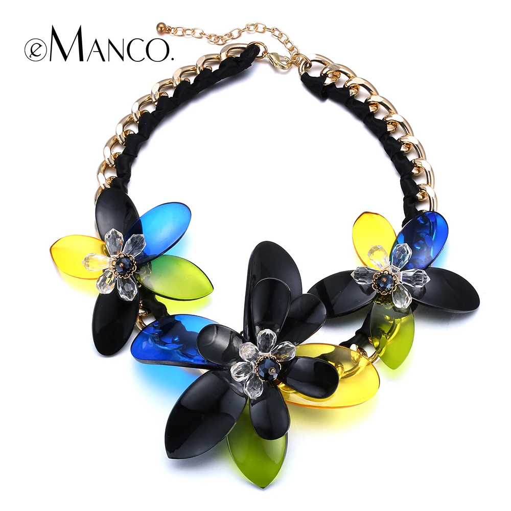 eManco Acrylic necklace flower jewelry gold link chain choker short necklace new casual women summer trendy necklace
eManco Acrylic necklace flower jewelry gold link chain choker short necklace new casual women summer trendy necklace