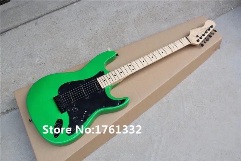 Factory custom green electric guitar with reverse headstock,SSS pickups,maple fingerboard,black pickguard,can be changed
Factory custom green electric guitar with reverse headstock,SSS pickups,maple fingerboard,black pickguard,can be changed