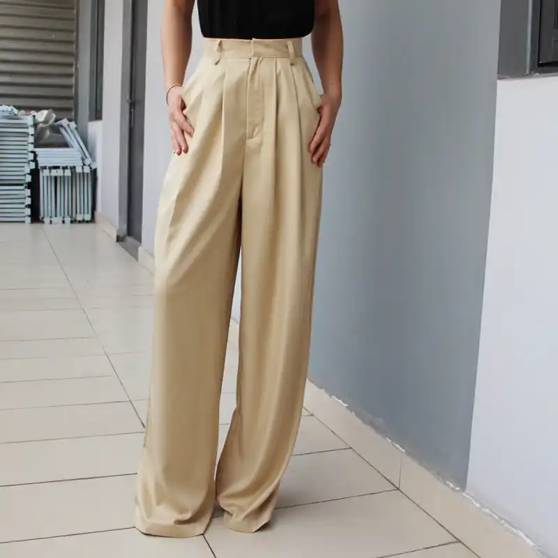 high rise palazzo pants