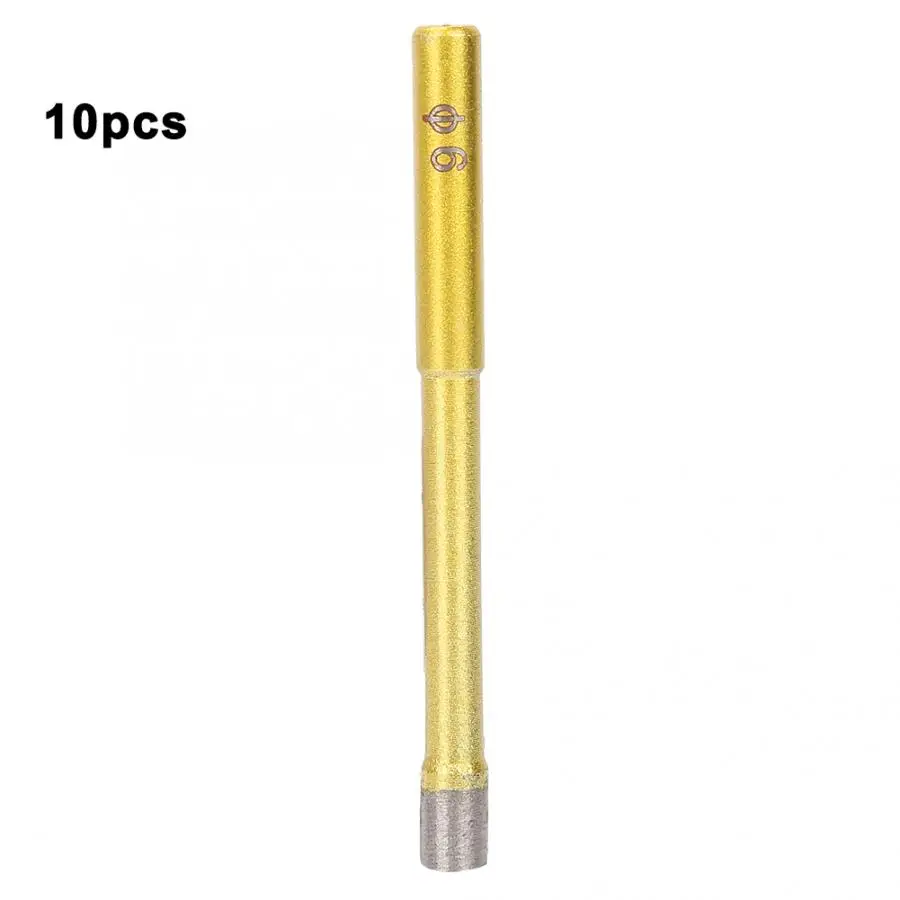 Diamond Drill 10pcs 6mm Diamond Core Drill Bit Hole Saw For Glass Porcelain Ceramic Marble Tile DIY broca madeira
Diamond Drill 10pcs 6mm Diamond Core Drill Bit Hole Saw For Glass Porcelain Ceramic Marble Tile DIY broca madeira