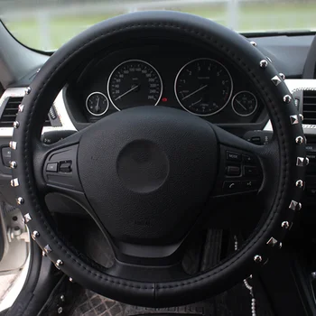 NewCar Steering Wheel Cover British Fashion Rivet Set Punk Wind Men and Women Four Seasons Universal Steering Wheel Cover
NewCar Steering Wheel Cover British Fashion Rivet Set Punk Wind Men and Women Four Seasons Universal Steering Wheel Cover