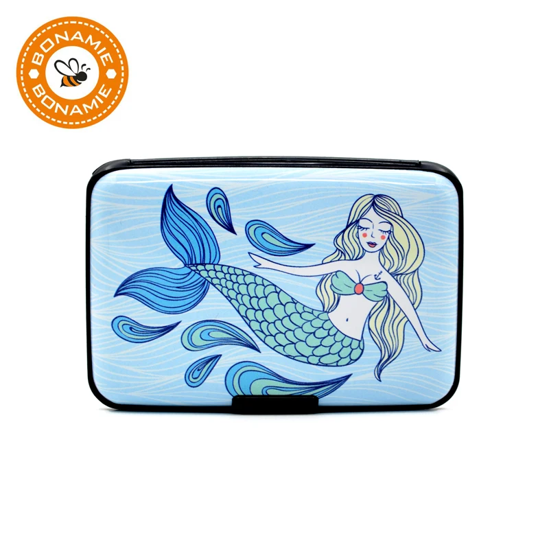 BONAMIE Mermaid Pattern Card Case Aluminium Credit Card Holder Trendy Card Wallet Women Business ID Card Holder Box For Lady New
BONAMIE Mermaid Pattern Card Case Aluminium Credit Card Holder Trendy Card Wallet Women Business ID Card Holder Box For Lady New