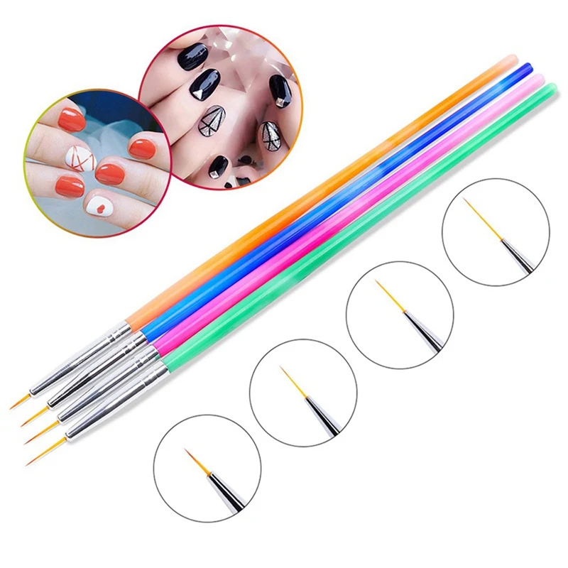4Pcs/Set Of Nail Art DIY Pull Line Pens Drawing Striping Plastic Super Thin Wire Manicure Flower Painting Brush Kit
4Pcs/Set Of Nail Art DIY Pull Line Pens Drawing Striping Plastic Super Thin Wire Manicure Flower Painting Brush Kit