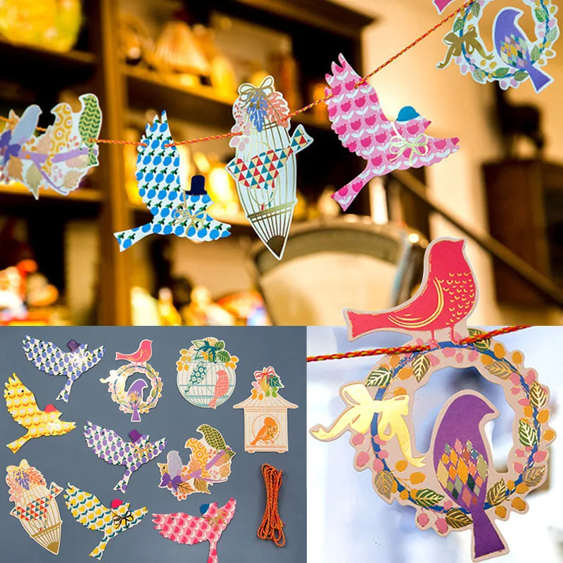 New creative hot stamping double-sided color bird bunting animal birthday festival party wedding paper paper flag decoration
New creative hot stamping double-sided color bird bunting animal birthday festival party wedding paper paper flag decoration