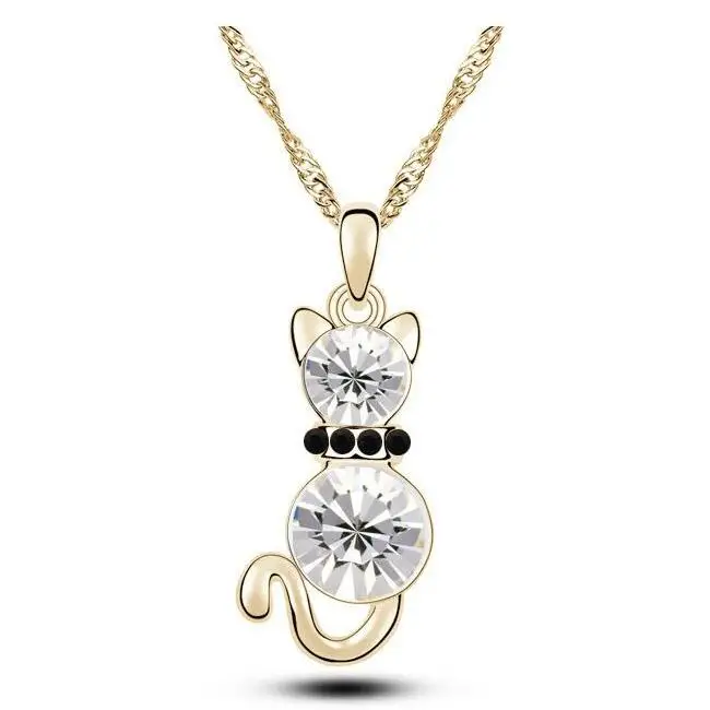 N371 Crystal Animal Necklace Nickel Free Silver And Gold Color Neckless Dropshipping Cat Jewelry Women's Day Gift
N371 Crystal Animal Necklace Nickel Free Silver And Gold Color Neckless Dropshipping Cat Jewelry Women's Day Gift