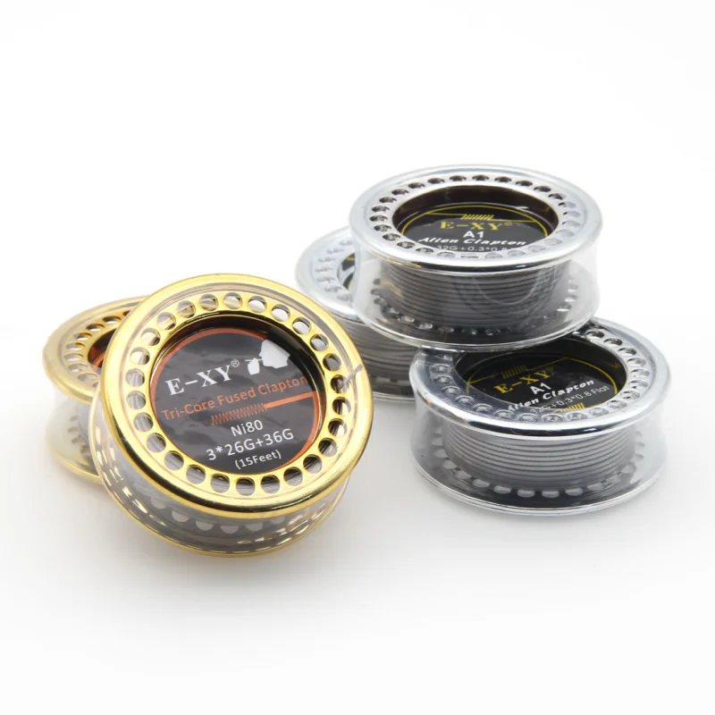 E-XY NI80 Fused Clapton Heating Wire 5m/roll Double/Tri/Four Core A1 Alien Clapton Atomizer Coil for RDA RBA DIY
E-XY NI80 Fused Clapton Heating Wire 5m/roll Double/Tri/Four Core A1 Alien Clapton Atomizer Coil for RDA RBA DIY