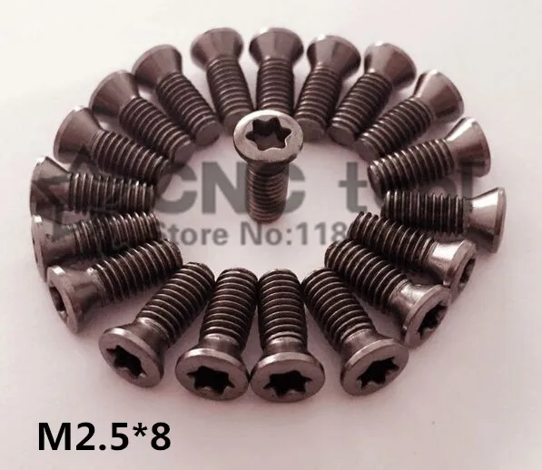 50pcs M2.5*8mm CNC lathe tool spare screws Torx screws ,Insert Torx Screw for Replaces Carbide Inserts lathe accessories
50pcs M2.5*8mm CNC lathe tool spare screws Torx screws ,Insert Torx Screw for Replaces Carbide Inserts lathe accessories