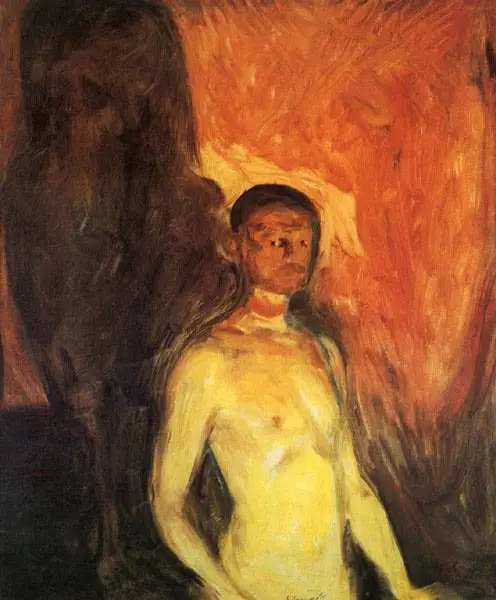 Картина маслом Размножение на льняном холсте, Автопортрет в аду-1903 от Edvard Munch, 100% ручная работа
Картина маслом Размножение на льняном холсте, Автопортрет в аду-1903 от Edvard Munch, 100% ручная работа