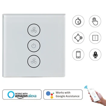 EU WiFi APP Remote Timer and Speed Control Smart Home Ceiling Fan Switch No Hub Required Compatible with Alexa and Google Home
EU WiFi APP Remote Timer and Speed Control Smart Home Ceiling Fan Switch No Hub Required Compatible with Alexa and Google Home