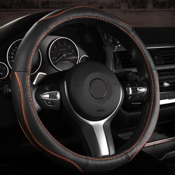 1 Pcs Universal Car Cow Leather Steering Wheel Covers Anti-slip Skidproof Durable For Kia Audi A3 A4 Ford Koda
1 Pcs Universal Car Cow Leather Steering Wheel Covers Anti-slip Skidproof Durable For Kia Audi A3 A4 Ford Koda