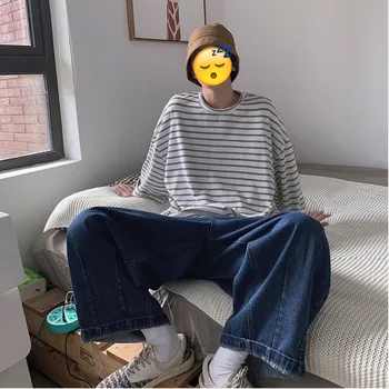 2019 Summer New Korean Men's College Wind Wild Stripes Nine-point Sleeves Couple Round Neck Print Striped T-shirt
2019 Summer New Korean Men's College Wind Wild Stripes Nine-point Sleeves Couple Round Neck Print Striped T-shirt