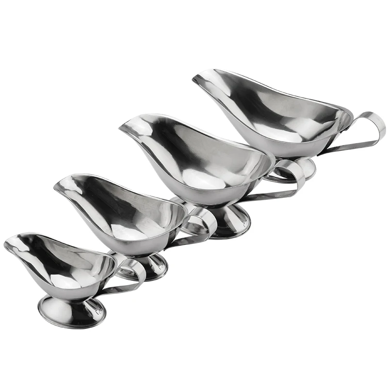 1PC Stainless Steel Sauce Gravy Boat with Handle Silver Dressing Spout Jug Beefsteak Gravy Sauce Boat Container Plate Tableware
1PC Stainless Steel Sauce Gravy Boat with Handle Silver Dressing Spout Jug Beefsteak Gravy Sauce Boat Container Plate Tableware