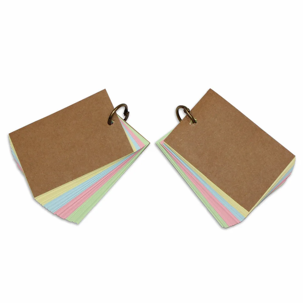 Pack of 2 Binder Ring Easy Flip Flash Cards Study Cards, 100 Unruled Blank Colored Pages
Pack of 2 Binder Ring Easy Flip Flash Cards Study Cards, 100 Unruled Blank Colored Pages