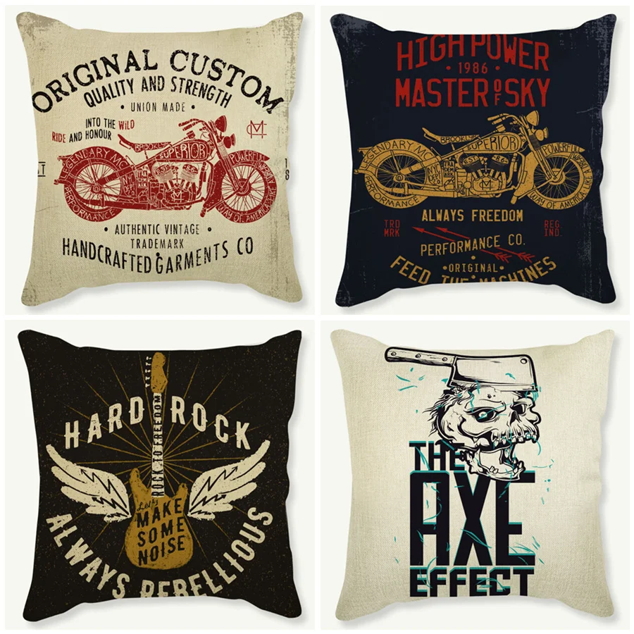 Vintage Motorcycle Style Cushion Covers Cushion Cover Pillow Case Letter Guitar Cartoon Decor Housse De Coussin Home Textile
Vintage Motorcycle Style Cushion Covers Cushion Cover Pillow Case Letter Guitar Cartoon Decor Housse De Coussin Home Textile