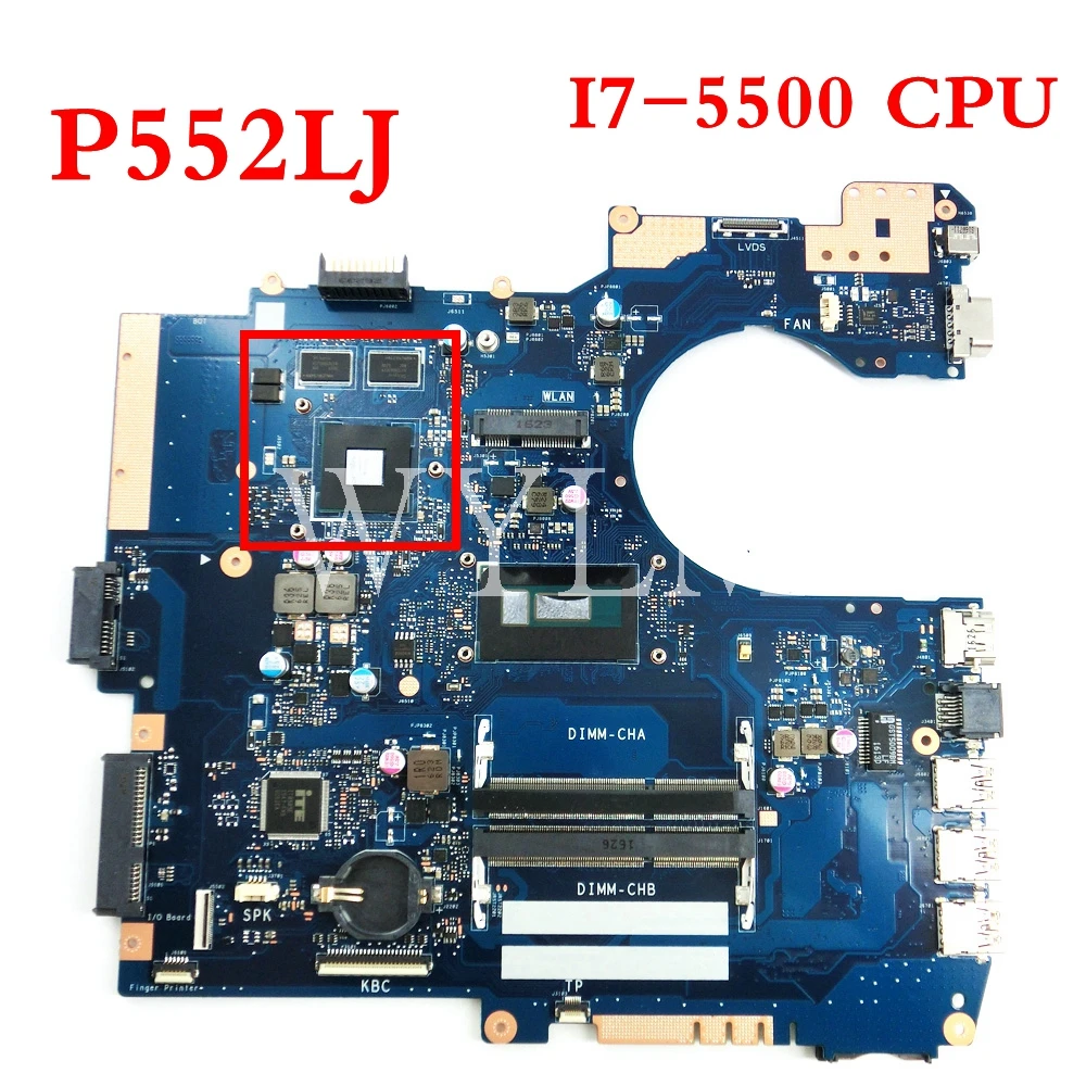 P552LJ I7-5500CPU Laptop mainboard For ASUS P552LA P552LJ Notebook computer motherboard 90NX0060-R01000 Tested free shipping
P552LJ I7-5500CPU Laptop mainboard For ASUS P552LA P552LJ Notebook computer motherboard 90NX0060-R01000 Tested free shipping