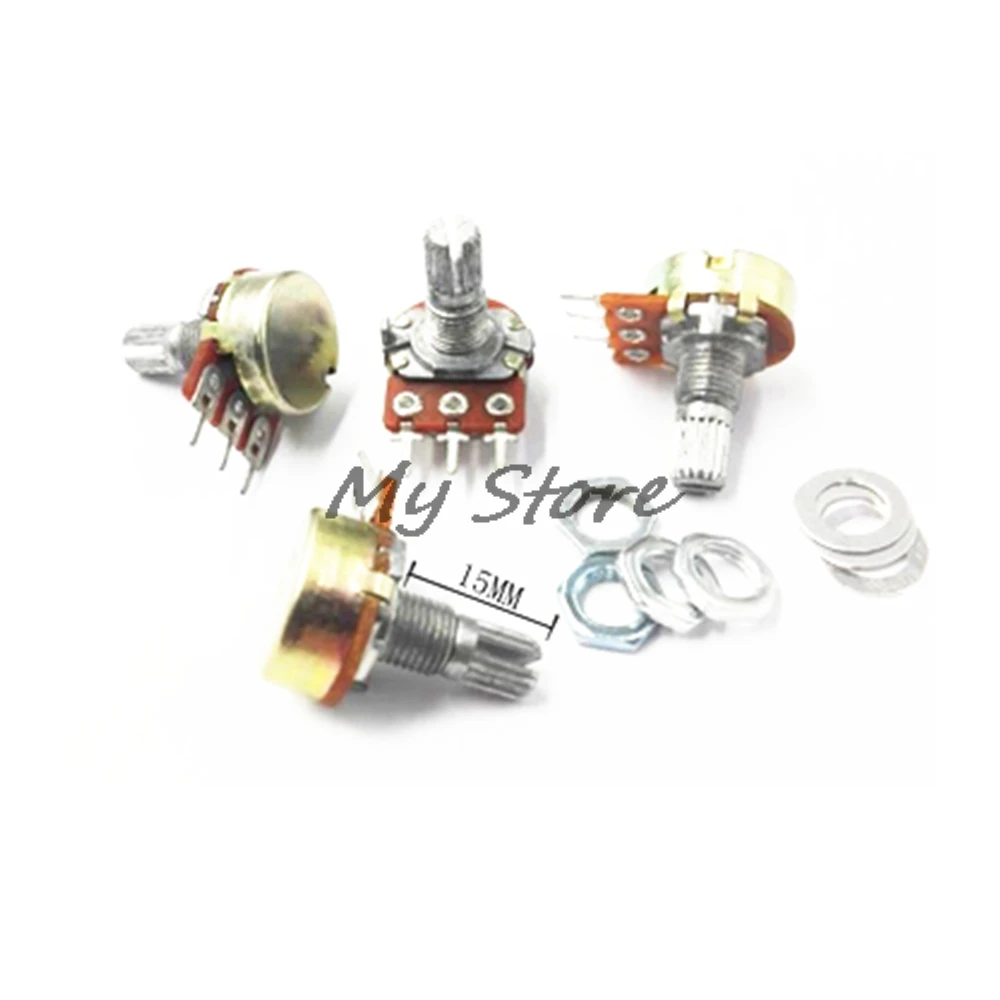 5Pcs WH148 Model Linear Rotary Taper Potentiometer Pot B1K B2K B5K B10K 20K 50K 100K 250K 500K 200K B1M Ohm 3Pin
5Pcs WH148 Model Linear Rotary Taper Potentiometer Pot B1K B2K B5K B10K 20K 50K 100K 250K 500K 200K B1M Ohm 3Pin