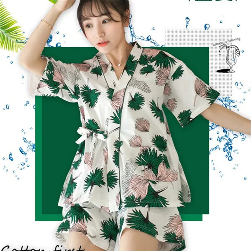 kimono Pajamas Set Women Summer Mom Sexy Cotton Pyjamas 2Piece/Set Long Robe Big Size Home Sleepwear 2019 Fashion Clothes
kimono Pajamas Set Women Summer Mom Sexy Cotton Pyjamas 2Piece/Set Long Robe Big Size Home Sleepwear 2019 Fashion Clothes