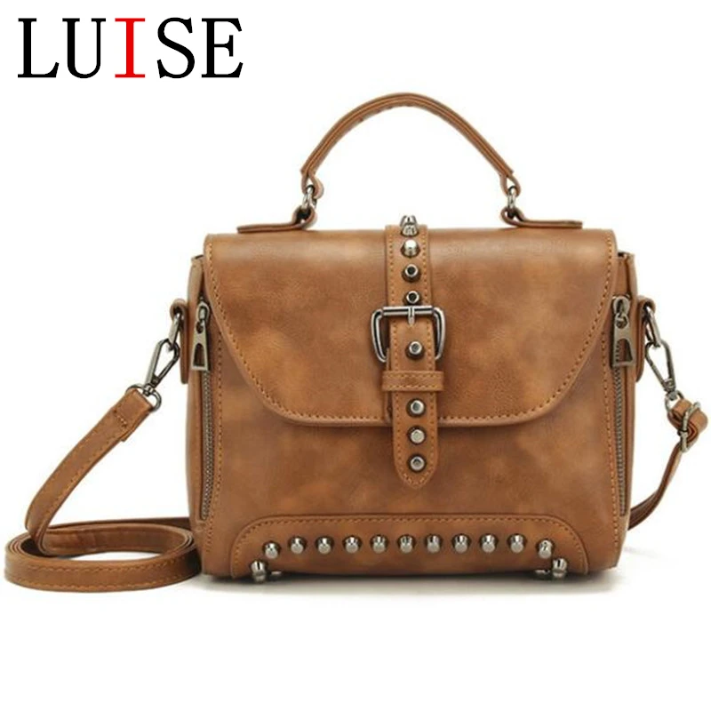 LUISE Brand Crossbody Bags For Women Messenger Bags Vintage Leather Tote Bag Handbags Female Rivet Small Shoulder Sac
LUISE Brand Crossbody Bags For Women Messenger Bags Vintage Leather Tote Bag Handbags Female Rivet Small Shoulder Sac