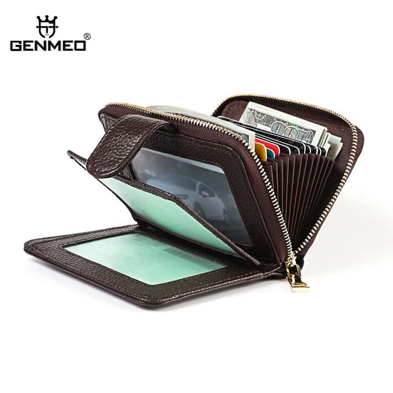 GENMEO New Arrival Genuine Leather Card Holder Wallets Men Cow Leather Driving Licence Holder Coin Purse Clutch Bolsa Feminina
GENMEO New Arrival Genuine Leather Card Holder Wallets Men Cow Leather Driving Licence Holder Coin Purse Clutch Bolsa Feminina