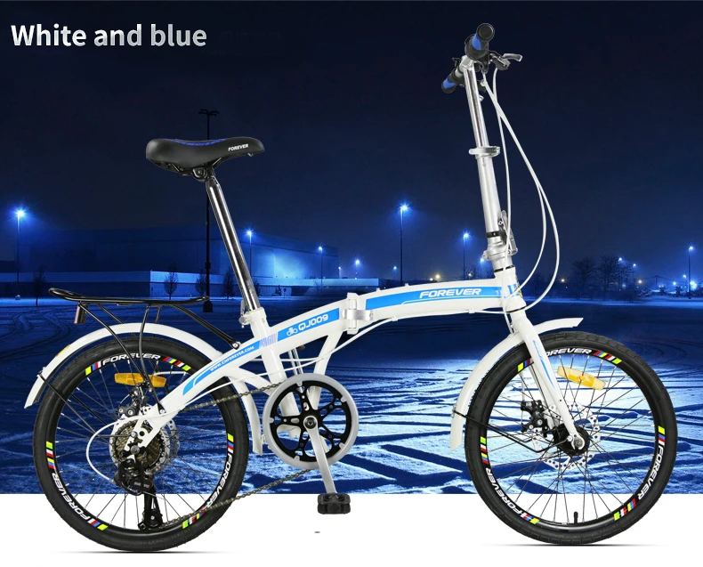 Sale Folding Bike High Carbon Steel Road Bike Frame Double Disc Brake Bicycle Frame Folding Cycle Lightweight BMX Bike 20inch 7 Speed 1