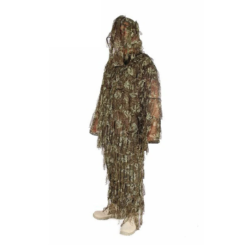 3D Ghillie Suit Jungle Camouflage Hunting Clothes Jacket Pants Tactical Hat Bag Desert Sniper Woodland PONGEE
3D Ghillie Suit Jungle Camouflage Hunting Clothes Jacket Pants Tactical Hat Bag Desert Sniper Woodland PONGEE