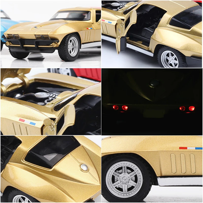Модель спортивного автомобиля в масштабе 1:32 Fast Corvette C2 форсаж литая игрушечная