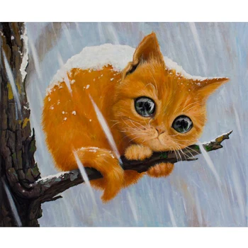 Diamond Embroidery 5D DIY Diamond Painting Christmas Lonely Cat In Rain Cross Stitch 100% Full Rhinestone Mosaic Animal Decor
Diamond Embroidery 5D DIY Diamond Painting Christmas Lonely Cat In Rain Cross Stitch 100% Full Rhinestone Mosaic Animal Decor