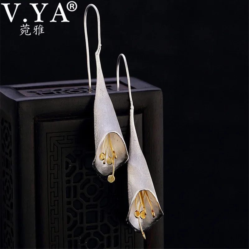 V.YA 925 Silver Long Earrings Tulip Flower Earrings for Women Ladies S925 Sterling Silver Jewelry Mother's Day Gift
V.YA 925 Silver Long Earrings Tulip Flower Earrings for Women Ladies S925 Sterling Silver Jewelry Mother's Day Gift