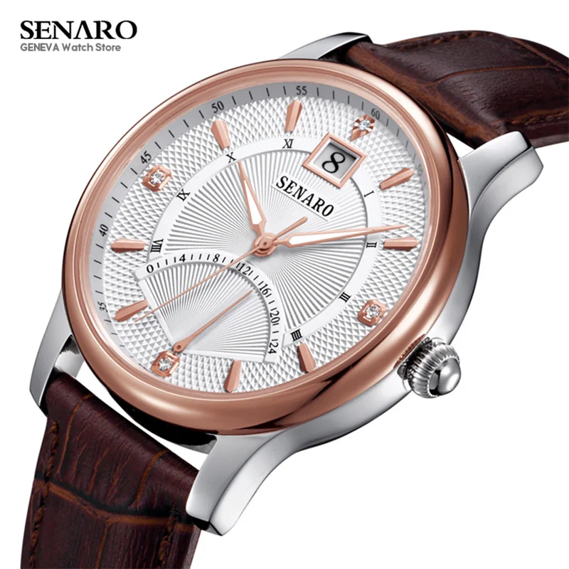 SENARO women watch quartz wristwatch 316L stainless steel case cowhide genuine leather strap rose golden ladies watches S56
SENARO women watch quartz wristwatch 316L stainless steel case cowhide genuine leather strap rose golden ladies watches S56
