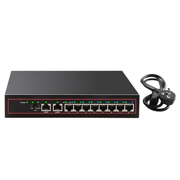 10 Ports Poe Switch 52V Power Over Ethernet Network Switch 8 Poe Switch Injector For Ip Camera/Wireless Ap/Cctv Camera System(
10 Ports Poe Switch 52V Power Over Ethernet Network Switch 8 Poe Switch Injector For Ip Camera/Wireless Ap/Cctv Camera System(