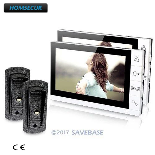 HOMSECUR New Wired Video Door Phone Doorbell Intercom System 2XCamera And 2X9Inch Monitor 
HOMSECUR New Wired Video Door Phone Doorbell Intercom System 2XCamera And 2X9Inch Monitor