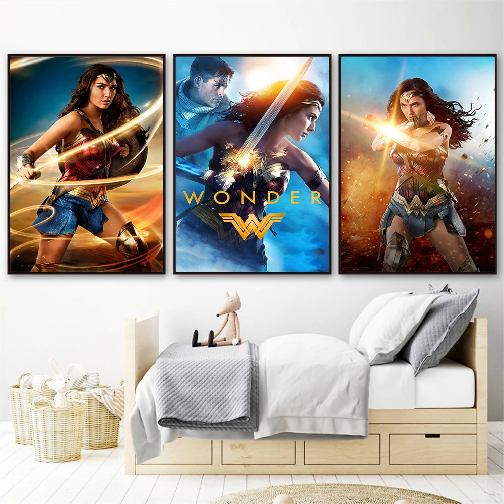 Wonder Woman Poster Super Heros Canvas Prints Wall Pictures for Living Room Decoration Modern Decor Boys Kids Room Poster
Wonder Woman Poster Super Heros Canvas Prints Wall Pictures for Living Room Decoration Modern Decor Boys Kids Room Poster