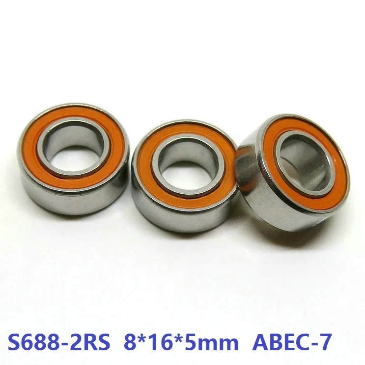 6pcs or 10pcs S688-2RS 8x16x5 mm ABEC-7 Stainless Steel hybrid Si3n4 ceramic bearing 688RS 688 2RS CB LD fishing reel 8*16*5
6pcs or 10pcs S688-2RS 8x16x5 mm ABEC-7 Stainless Steel hybrid Si3n4 ceramic bearing 688RS 688 2RS CB LD fishing reel 8*16*5