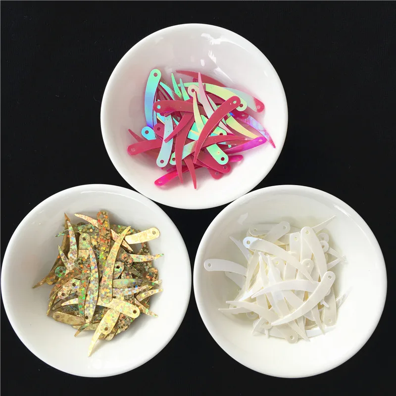 100Pcs/Lot Size 5*32mm Chilli Ivory Shape Sequins Paillettes Sewing Craft for Costume Stage Garment Embellishment Accessories
100Pcs/Lot Size 5*32mm Chilli Ivory Shape Sequins Paillettes Sewing Craft for Costume Stage Garment Embellishment Accessories