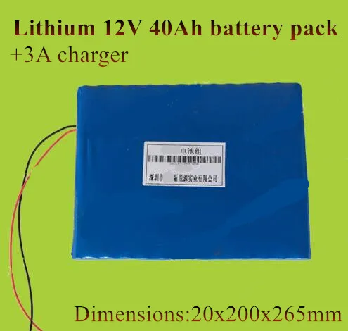 Thin 12V 40Ah lithium battery 12v li-ion pack for power supply energy storage not lifepo4 40ah + 3A charger
Thin 12V 40Ah lithium battery 12v li-ion pack for power supply energy storage not lifepo4 40ah + 3A charger
