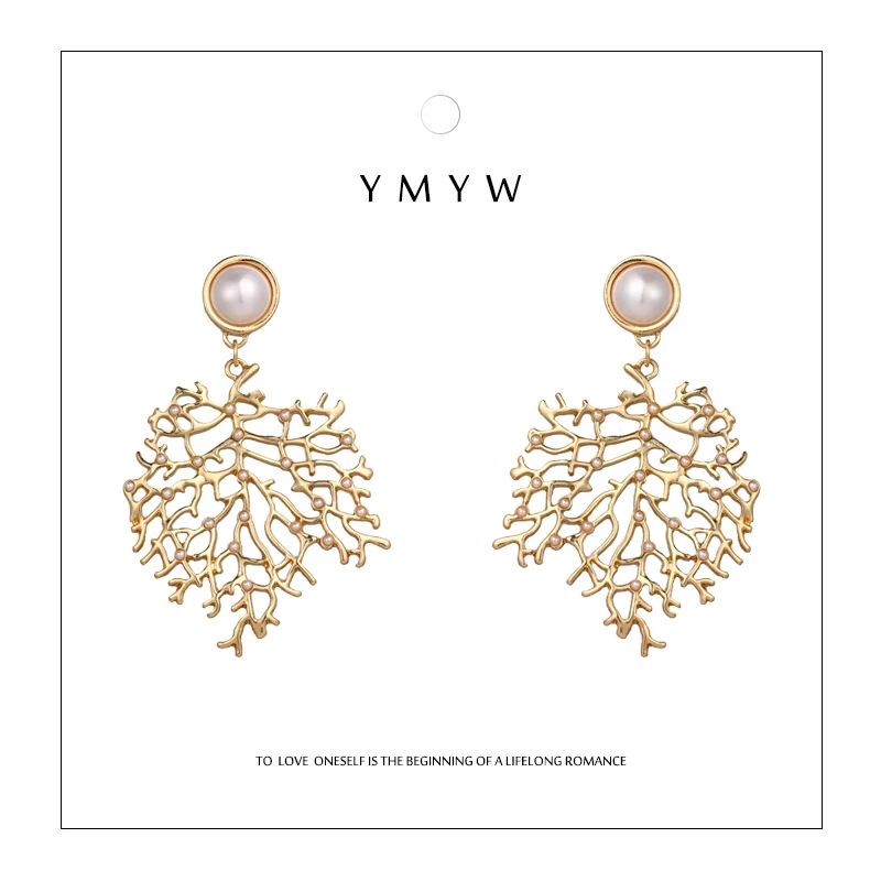 YMYW Fashion Trendy Pearls Leaf Plant Charms Chic Drop Dangle Statement Earrings For Women Party Wedding Oorbellen Jewelry Gift
YMYW Fashion Trendy Pearls Leaf Plant Charms Chic Drop Dangle Statement Earrings For Women Party Wedding Oorbellen Jewelry Gift