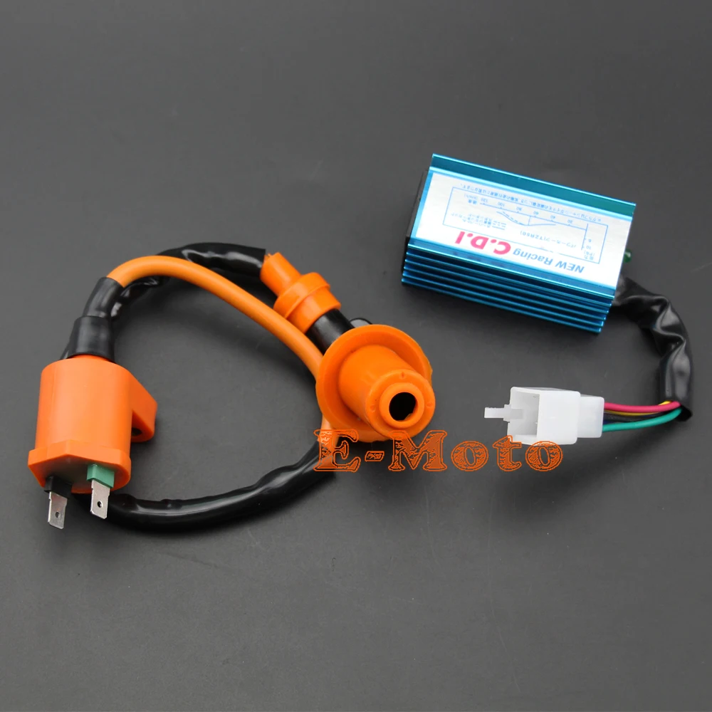 Performance Racing CDI 5 pin + Ignition Coil 50cc 70cc 90cc 110cc 125cc 140cc ATV Dirt Pit Bike new E-Moto
Performance Racing CDI 5 pin + Ignition Coil 50cc 70cc 90cc 110cc 125cc 140cc ATV Dirt Pit Bike new E-Moto