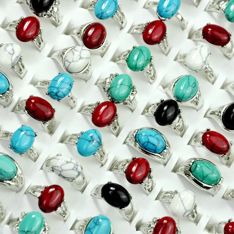 15Pcs Women Ring Mixed Turquoises Natural Stone Women's Ring Lot female anel Jewelry Wholesale LR4056
15Pcs Women Ring Mixed Turquoises Natural Stone Women's Ring Lot female anel Jewelry Wholesale LR4056
