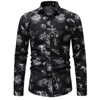 Fashion Spring Autumn Casual Mens Shirt Slim Fit Conch Printed Shirt Long sleeve Shirts Male Floral Shirt Social Masculina M-3XL
Fashion Spring Autumn Casual Mens Shirt Slim Fit Conch Printed Shirt Long sleeve Shirts Male Floral Shirt Social Masculina M-3XL